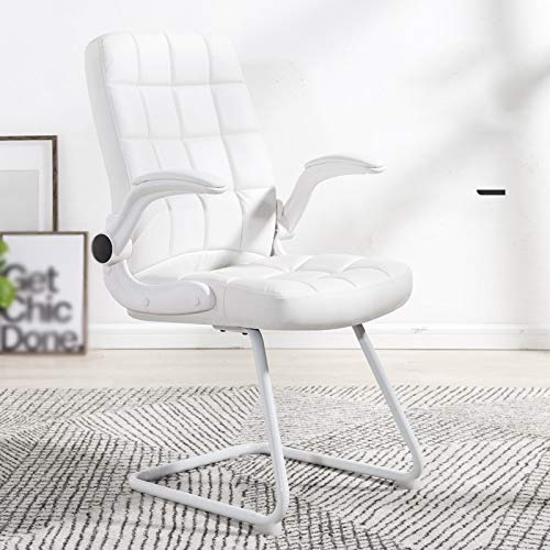 XJWWW-URG Office Work Chair, Leather Bow Back Office Chair, Leather Chair for Office and Home URG