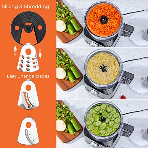 Geepas 800W 10 in 1 Food Processor Blender | Multifunctional Electric Blender Chopper Shredder Slicer French Fry Cutter Citrus Juicer Whisk Emuls