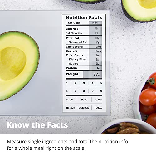 Greater Goods Perfect Portions Food Scale - for Weighing Nutritional Meals, Calculating Facts, and Portioning Snacks | Resolution in Grams or Pou