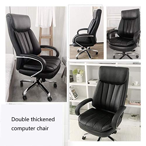 LZQDM Office Chair Desk Ergonomic Swivel Executive Adjustable Task Computer High Back Chair with Back Support in Home,Black