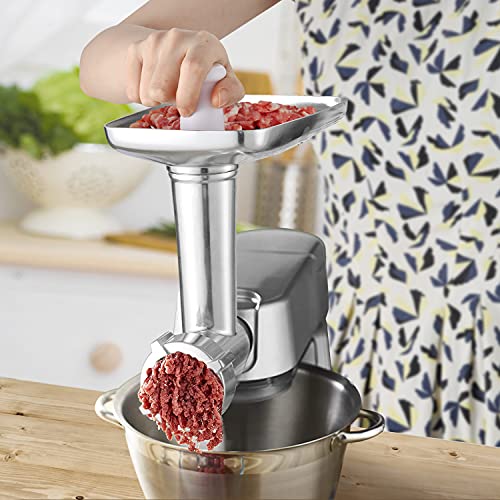 Food Grinder Attachment for Kenwood Stand Mixers,Gdrtwwh Meat Grinder Accessory Compatible with All Kenwood Stand Mixers, Includes 2 Sausage Stuf