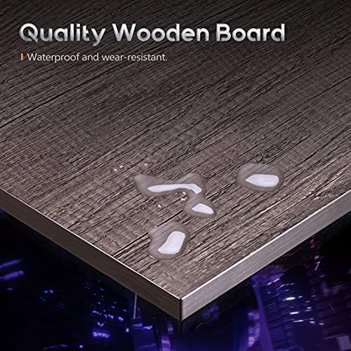 Gaming Desk L-Shaped Computer Desk Corner Desk for Home Office with Monitor Stand 129.5 cm Grey Oak