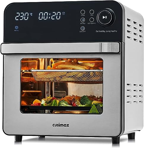 CUSIMAX Air Fryer Oven, 14.5L Digital Air Fryer for Home Use, 16-in-1 Countertop Convection Oven with LED Touchscreen, for Fryer Dehydrate Rotiss