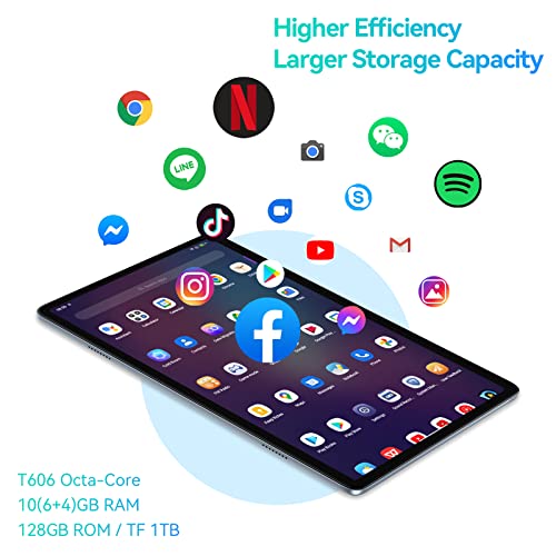 Tablets 10 inch Blackview Tab 7 Pro Android 12 Tablets, 10GB RAM+128 ROM(Up to 1 TB TF), Quad Core Processor, 1920×1200FHD IPS, Tablet with Sim C