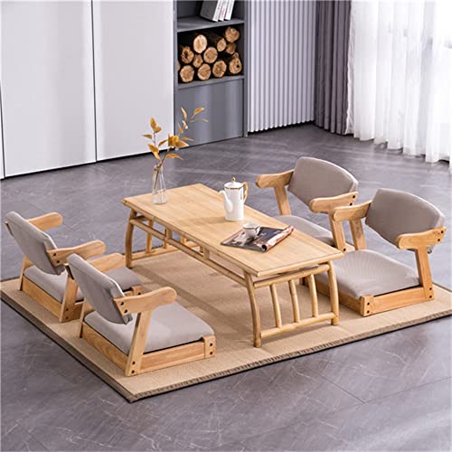LXXSH Floor Chair Legless Armchair Great for Reading Games Home Living Room Furniture Wood Tatami