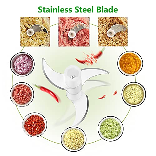 Electric Mini Garlic Chopper,LolStore Mini Chopper Electric,Garlic Press Easy Clean,Electric Garlic Chopper for Nut Fruit Vegetable Food (250ml)