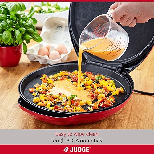Judge Electric Pizza Oven. Energy Efficient Pizza Maker, Perfect Crepe, Pancake and Omelette Maker Non Stick Fast Heating Multicooker, 30cm Indoo