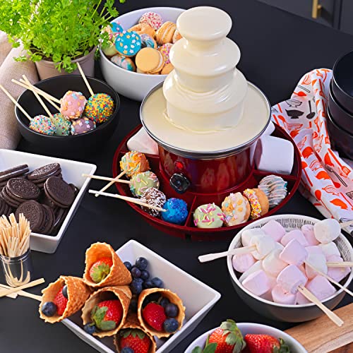 Giles & Posner EK3428G Electric Chocolate Fountain, 3 Tier Cascading Fondue Set with Hot Melting Pot Base, Party Dip & Share Machine, Mini Set In