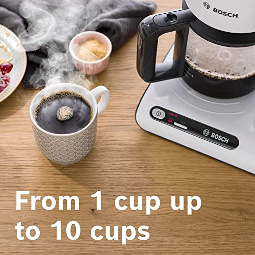 Bosch Styline TKA8011GB Filter Coffee Machine, 10 – 15 cups, 1.38 Litres - White