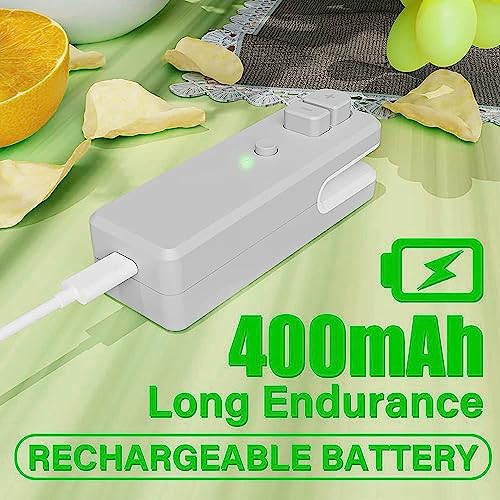Easy Seal Bag Sealer - Fresher For Longer Easy Seal - Airtight & Watertight Seal - Mini Handheld Heat Sealer for Food Storage, Snacks, Sandwiches