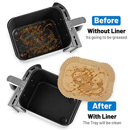 Air Fryer Liners Disposable 24.5cm/9.6in Disposable for Ninja Dual Parchement Paper Ninja Dual AF400UK AF300UK Ninja DZ201 (24.5CM/9.6 INCH Round