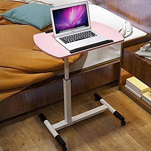 JYDQM Pink Folding table Garden Tables dining table Tables,Portable Adjustable Height Laptop Desk Bed Sofa Pc Stand Lapdesks Wheels Home Furnitur