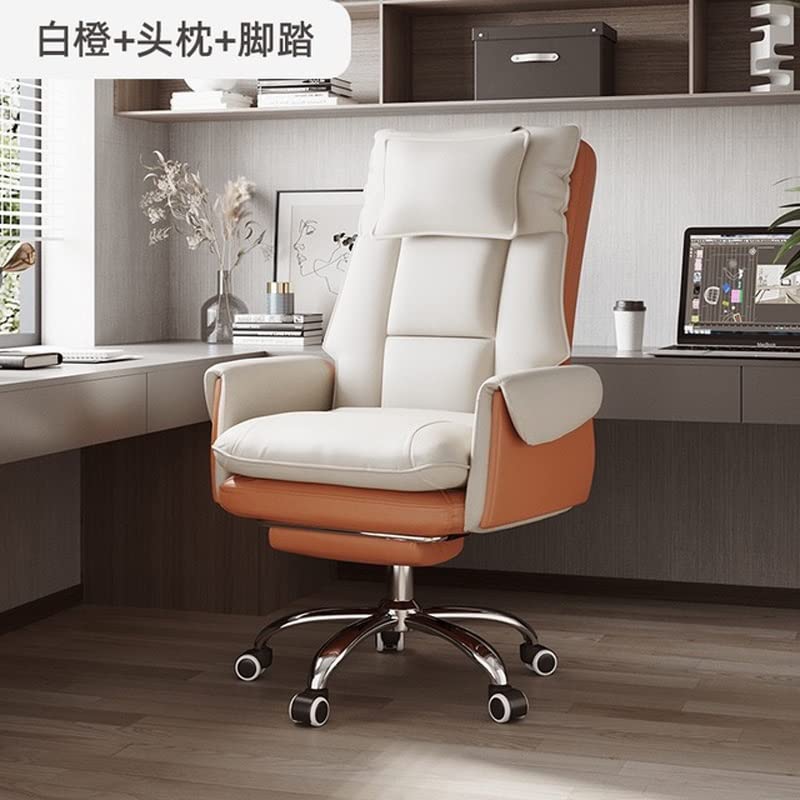 SDFGH Office Chair Home Computer Chair Lift Swivel Chair Backrest Comfortable Sedentary Boss Chair Lunch Break Reclining Chair