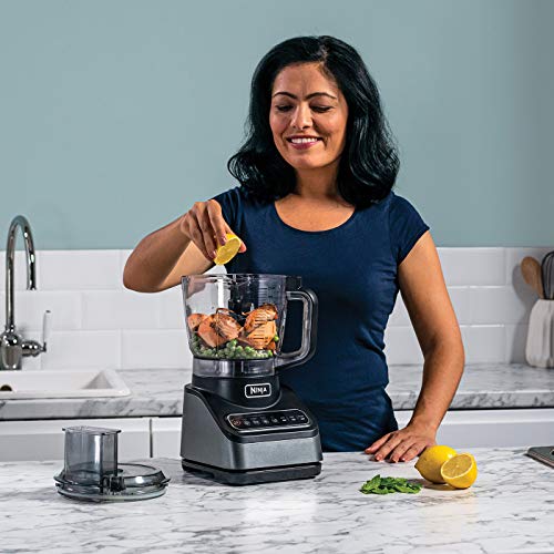 Ninja Food Processor with 4 Automatic Programs; Chop, Puree, Slice, Mix, and 3 Manual Speeds, 2.1L Bowl, Chopping, Slicing & Dough Blades, 850W,