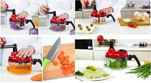 GDL Hand crank food processor chopper for vegetables fruits nuts with egg white separator