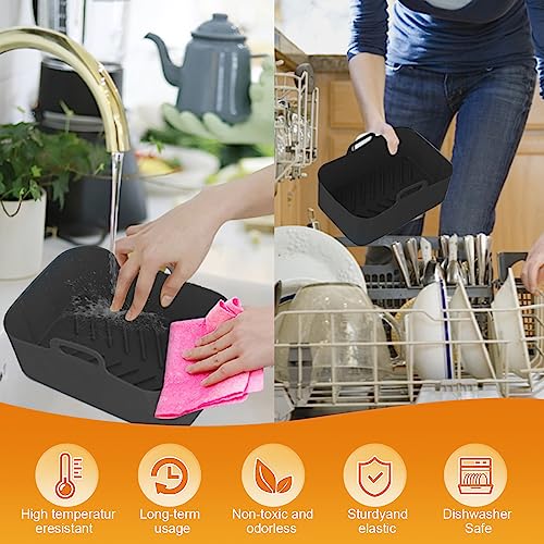 Air Fryer Accessories, 14 PCS Ninja Air Fryer Accessories Set for Ninjas AF300UK AF400UK - Ninja Air Fryer Silicone Liner, Air Fryer Rack, Oil Br