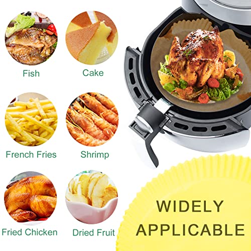Air Fryer Liners 50PCS Air Fryer Paper Liners 20CM Baking Liners Disposable Paper Liners Non Stick Air Fryer Parchment Paper Oil and Water Proof