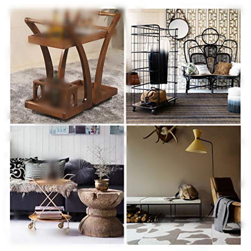 SKOAJAS Plate Casters Vintage Nylon Furniture Castor,Antique Copper Swivel Caster Wheels,Mute Swivel Wheel,with Plunger Rod M10,for Sofa Chair,Co