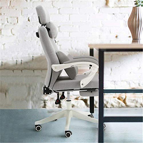 Mu Ladies Computer Chair Fabric Office Chair Home Study Chair Swivel Chair Nordic Boss Chair Ergonomic Chair Office Chair (Size : 124X70X70Cm)