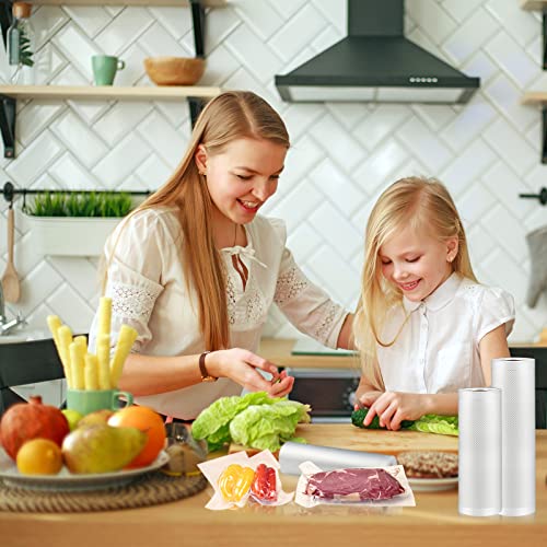 Vacuum Food Sealer Bags Rolls - 6 Roll 15|2x20|2x25|28 x300cm BPA Free Durable Vacuum Food Bags,Puncture Prevention Great for Food Storage and So