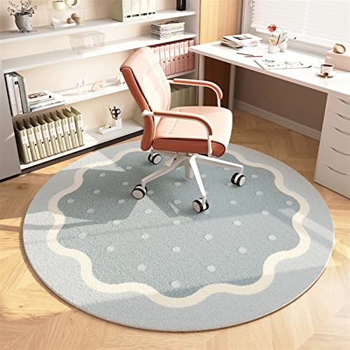 Liveinu Office Chair Mat for Hardwood & Tile Floor, Round Computer Gaming Rolling Chair Mat, Under Desk Low-Pile Rug, Large Anti-Slip Floor Prote