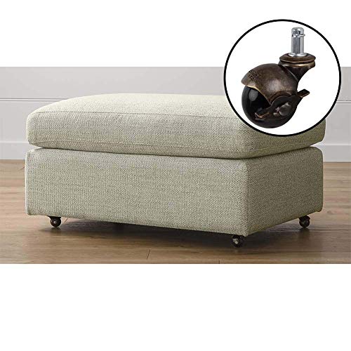 SKOAJAS Plate Casters 4 x Office Chair Castor wheels 2 inch 50mm Stem M11 Nylon Ball Swivel Casters 60kg per wheel Wear resistant Universal for F