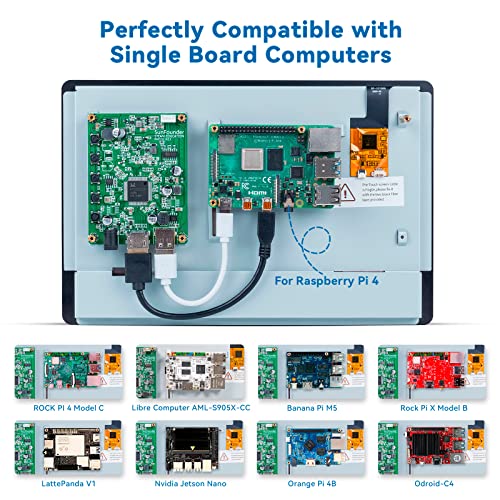 SUNFOUNDER Raspberry Pi 10 Inch Touch Screen 10.1" HDMI 1280x800 IPS LCD Touchscreen for RPi 400 4 Model B 3 Model B+ 3B 2B LattePanda Beagle Bon
