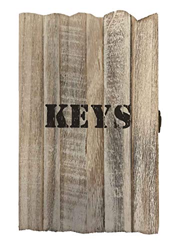 Home-ever Wood Wall Mounted Key Box 'Shabby Chic' Key Cabinet (Natural)