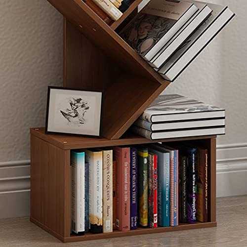 NXYJD Bookshelf, Floor Standing Tree Bookcase in Living Room/Home/Office, Bookshelves Storage Rack for CDs/Movies/Books