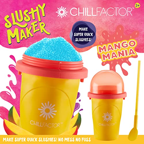 Character Options 07950 ChillFactor Mango Mania-Reusable, Homemade Squeeze Cup slushy Maker Kitchen Toys, ONE Size