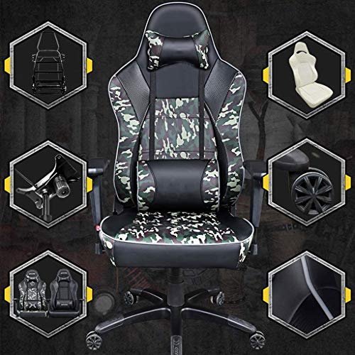 LZQDM Office Chair - E-sports Chair Pink Girl Live Lift Sports Game Chair Sedentary Not Tired Home Comfortable Student Computer Chair