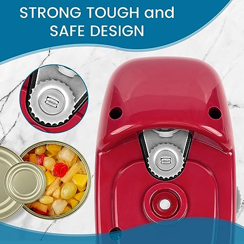Electric Can Opener, One Touch Button Can Opener for Almost Size Cans, Automatic Cutting Design Smooth Edge, Friendly for Left Hands and Arthriti