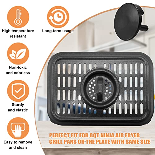 Air Fryer Replacement Parts, 8 Pieces Heat Resistant Food Grade Anti-Scratch Silicone Air Fryer Rubber Feet Tabs Tips Parts Accessories Covers fo