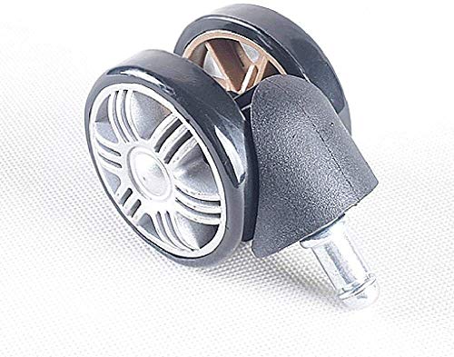GTYT Office Chair Casters M11 Stem Universal Swivel Double Wheel Silent Rubber Furniture Computer Chair Replacement Wheels For Wooden Floor Carpe