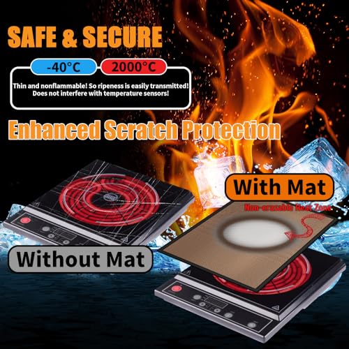 KitchenRaku Electric Stove Top Cover, Ceramic Hob Protector,Induction Hob Protector, Cooker Covers Mat, Extreme Heat Resistance Electric Hob Scra