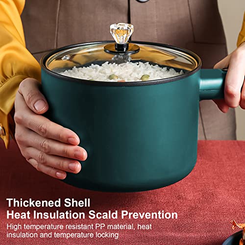 Electric Hot Pot, 1,8L Mini Non-Stick Electric Pan, Portable Mini Electric Skillet with Lid, Spatula and Multi Cooker, Multifunction Cooking Pot