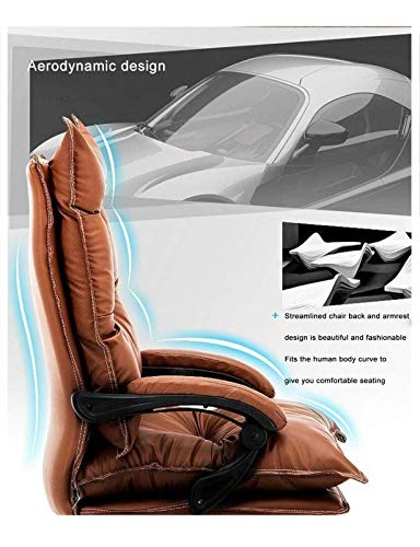 NMDCDH PU Leather Executive Desk Chair with Leather Racing Seat, Office Computer Desk Chair with Adjustable Height for Home Women, Men