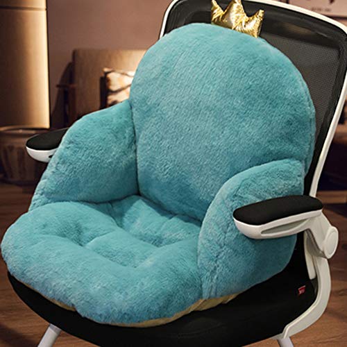 LUKEO Cute Fluffy Seat Chair Cushion Home Office Chair Backrest Lumbar Pillow Tatami Floor Cushion Puff Children's Sofa Cushion Stool (Color : bl