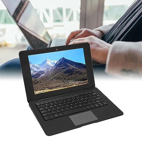 Aeun Office Laptop, 10.1 Inch LCD Display 2.4GHz CPU 64G ROM 1 HD 2 USB Dual Core Student Laptop for Family (UK Plug 3G+64G)