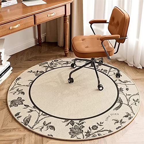 Liveinu Round Office Chair Mat for Hardwood & Tile Floor, Computer Chair Mat, Desk Chair Mat, Anti-Slip Floor Protector for Home Office, green, d