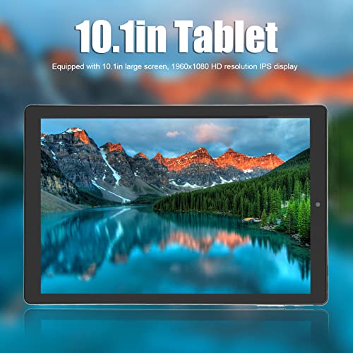SUNGOOYUE 10.1 Inch 128GB Tablet, 6GB 128GB 10 Core CPU 8800mAh Dual Band 5G WiFi Type C MT6592 Tablet for Android 12-100‑240V (Blue) (UK Plug)