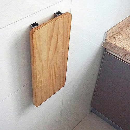 Shykey Wall Mounted Folding Table, Wood Kitchen Dining Table, Home Office Work Laptop Computer Desk, Hanging Drop-Leaf Fold Down Wooden Bookshelf