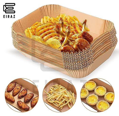 Eiraz® Air Fryer Liners, 120 Pcs Disposable Rectangular Air Fryer Accessories, Oil & Water-Proof Parchment Paper, Compatible with Ninja AF300UK A