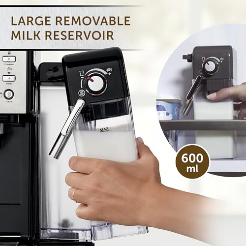 Breville One-Touch CoffeeHouse Coffee Machine | Espresso, Cappuccino & Latte Maker | 19 Bar Italian Pump | Automatic Milk Frother | ESE Pod Compa
