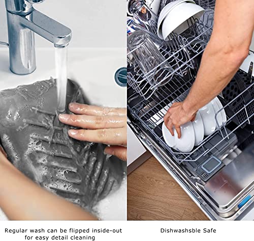 DIFCUL 2PCS Silicone Pot for Ninjas Dual Air Fryer,Silicone Air Fryer Liners,Double Air Fryer Silicone Air Fryer Basket,Reusable Air Fryer Rack(B