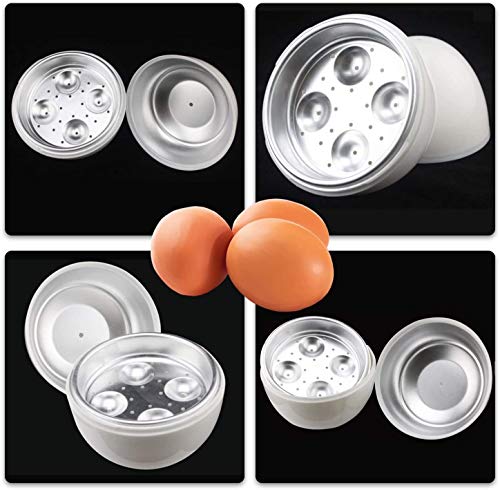 Microwave Egg Boiler for 4 Eggs Poachers Boiled Egg Cooker Microwave only 8 Minutes for Hard Soft Boiled Egg Cooker Steamer Rapid Egg Cooking App