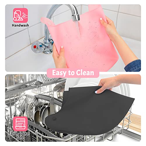 Silicone Slow Cooker Liners, Kitchen Reusable Cooking Bags Leakproof & Easy Clean Bags Liners Fit 6-8 Quarts Crockpot for Oval or Round Pot (A)