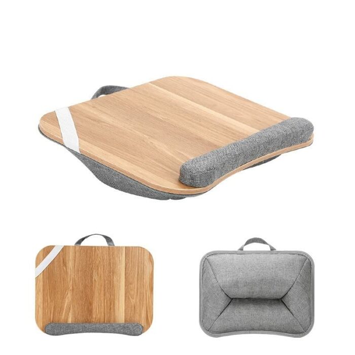 13 Inch Portable Home Office Lap Table Lazy Notebook Lap Table Foam Particle Bed Computer Table Lap Table (Color : Grey)