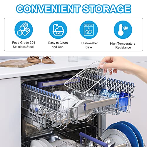 Air Fryer Rack for Ninja Dual Air Fryer, Luckits 3 Floors Dehydrator Rack 304 Stainless Steel Multifunctional Air Fryer Accessories Compatible wi