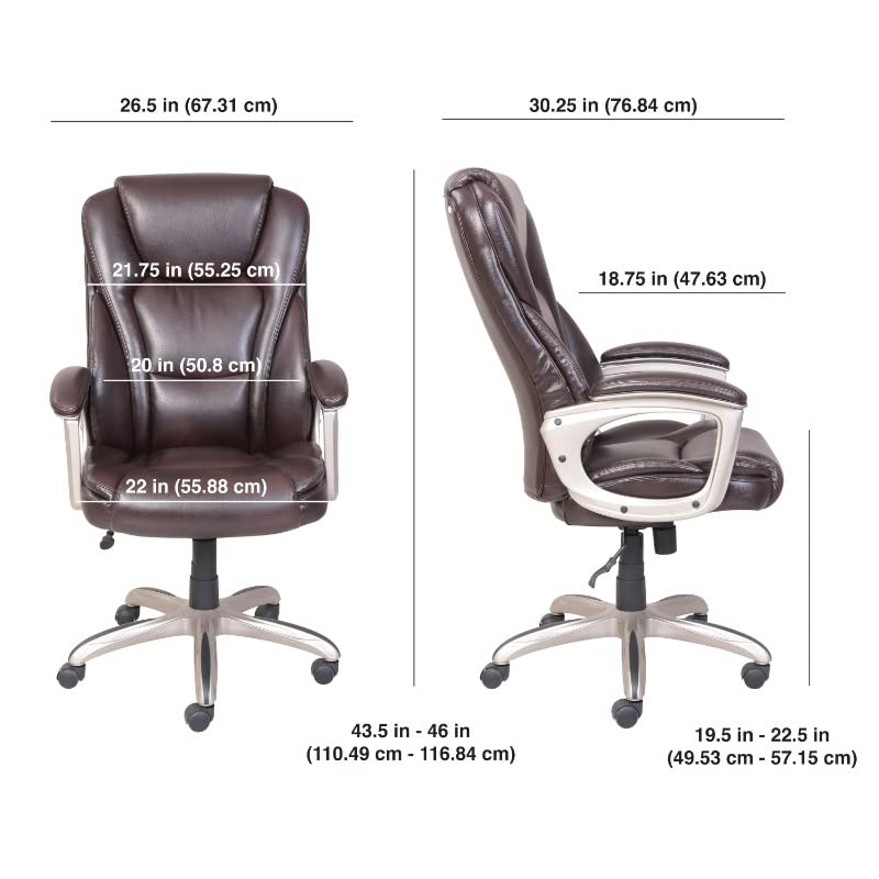 KXDCZ Heavy-Duty Bonded Leather Commercial Office Chair with Memory Foam